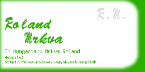 roland mrkva business card